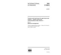 ISO 11783-5:2001, Tractors and machinery for agriculture and forestry -- Serial control and communications data network -- Part 5: Network management