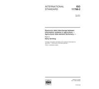 ISO 11788-2:2000, Electronic data interchange between information systems in agriculture - Agricultural data element dictionary - Part 2: Dairy farming