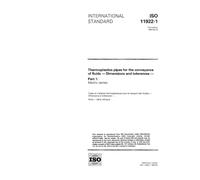 ISO 11922-1:1997, Thermoplastics pipes for the conveyance of fluids -- Dimensions and tolerances -- Part 1: Metric series