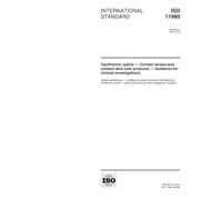 ISO 11980:1997, Ophthalmic optics -- Contact lenses and contact lens care products -- Guidance for clinical investigations