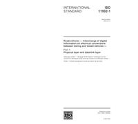 ISO 11992-1:2003, Road vehicles - Interchange of digital information on electrical connections between towing and towed vehicles - Part 1: Physical and data-link layers