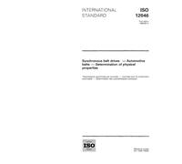 ISO 12046:1995, Synchronous belt drives - Automotive belts - Determination of physical properties