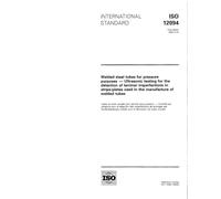 ISO 12094:1994, Welded steel tubes for pressure purposes - Ultrasonic testing for the detection of laminar imperfections in strips/plates used in the manufacture of welded tubes