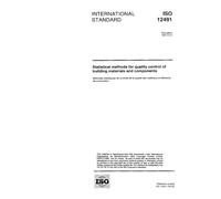 ISO 12491:1997, Statistical methods for quality control of building materials and components
