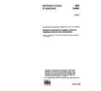 ISO 12491:1997, Statistical methods for quality control of building materials and components