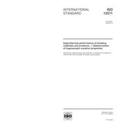 ISO 12571:2000, Hygrothermal performance of building materials and products - Determination of hygroscopic sorption properties