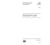 ISO 12716:2001, Non-destructive testing -- Acoustic emission inspection -- Vocabulary