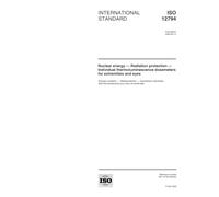 ISO 12794:2000, Nuclear energy - Radiation protection - Individual thermoluminescence dosemeters for extremities and eyes