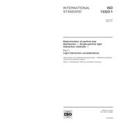 ISO 13323-1:2000, Determination of particle size distribution -- Single-particle light interaction methods -- Part 1: Light interaction considerations