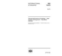 ISO 13370:1998, Thermal performance of buildings -- Heat transfer via the ground -- Calculation methods