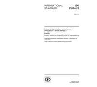 ISO 13584-20:1998, Industrial automation systems and integration - Parts library - Part 20: Logical resource: Logical model of expressions