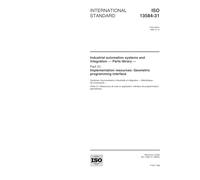 ISO 13584-31:1999, Industrial automation systems and integration -- Parts library -- Part 31: Implementation resources: Geometric programming interface