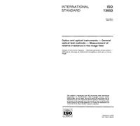 ISO 13653:1996, Optics and optical instruments - General optical test methods - Measurement of relative irradiance in the image field