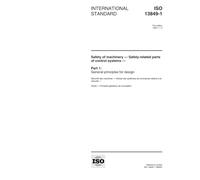 ISO 13849-1:1999, Safety of machinery -- Safety-related parts of control systems -- Part 1: General principles for design
