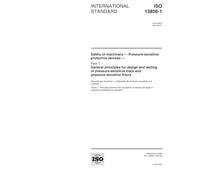 ISO 13856-1:2001, Safety of machinery - Pressure-sensitive protective devices - Part 1: General principles for design and testing of pressure-sensitive mats and pressure-sensitive floors