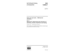 ISO 13909-7:2001, Hard coal and coke - Mechanical sampling - Part 7: Methods for determining the precision of sampling, sample preparation and testing
