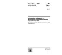 ISO 14015:2001, Environmental management - Environmental assessment of sites and organizations (EASO)