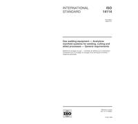 ISO 14114:1999, Gas welding equipment -- Acetylene manifold systems for welding, cutting and allied processes -- General requirements