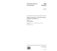 ISO 14122-4:2004, Safety of machinery - Permanent means of access to machinery - Part 4: Fixed ladders
