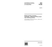 ISO 14168:2003, Metallic powders, excluding hardmetals - Method for testing copper-base infiltrating powders