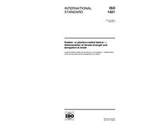 ISO 1421:1998, Rubber- or plastics-coated fabrics -- Determination of tensile strength and elongation at break