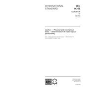 ISO 14268:2002, Leather - Physical and mechanical tests - Determination of water vapour permeability
