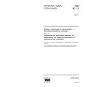 ISO 1431-3:2000, Rubber, vulcanized or thermoplastic -- Resistance to ozone cracking -- Part 3: Reference and alternative methods for determining the ozone concentration in laboratory test chambers