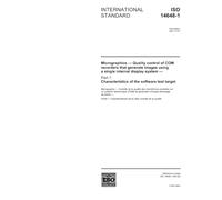 ISO 14648-1:2001, Micrographics - Quality control of COM recorders that generate images using a single internal display system - Part 1: Characteristics of the software test target