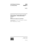 ISO 14698-1:2003, primera edición: salas blancas y entornos controlados asociados -- Control de biocontaminación -- Parte 1: Principios y métodos generales