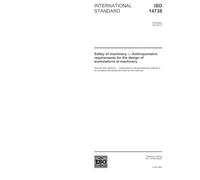 ISO 14738:2002, Safety of machinery -- Anthropometric requirements for the design of workstations at machinery