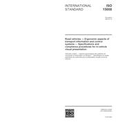 ISO 15008:2003, Road vehicles - Ergonomic aspects of transport information and control systems - Specifications and compliance procedures for in-vehicle visual presentation