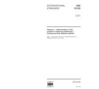 ISO 15153:2003, Tobacco - Determination of the content of reducing substances - Continuous-flow analysis method