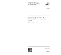 ISO 15161:2001, Guidelines on the application of ISO 9001:2000 for the food and drink industry