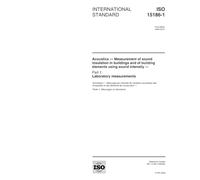 ISO 15186-1:2000, Acoustics - Measurement of sound insulation in buildings and of building elements using sound intensity - Part 1: Laboratory measurements