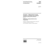 ISO 15186-3:2002, Acoustics - Measurement of sound insulation in buildings and of building elements using sound intensity - Part 3: Laboratory measurements at low frequencies