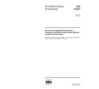 ISO 15267:1998, Animal and vegetable fats and oils -- Flashpoint limit test using Pensky-Martens closed cup flash tester
