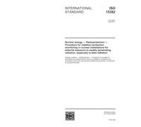 ISO 15382:2002, Nuclear energy - Radiationprotection - Procedure for radiation protection monitoring in nuclear installations for external exposure to ... radiation, especially to beta radiation