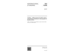 ISO 15496:2004, Textiles - Measurement of water vapour permeability of textiles for the purpose of quality control