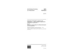 ISO 15745-4:2003, Industrial automation systems and integration - Open systems application integration framework - Part 4: Reference description for Ethernet-based control systems