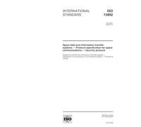 ISO 15892:2000, Space data and information transfer systems -- Protocol specification for space communications -- Security protocol