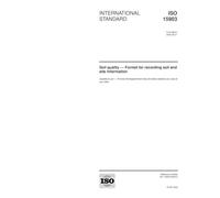 ISO 15903:2002, Soil quality - Format for recording soil and site information