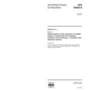 ISO 16000-9:2006, Indoor air - Part 9: Determination of the emission of volatile organic compounds from building products and furnishing - Emission test chamber method