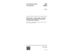 ISO 16264:2002, Water quality - Determination of soluble silicates by flow analysis (FIA and CFA) and photometric detection