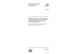 ISO 16564:2004, Rubber, raw natural - Determination of average molecular mass and molecular-mass distribution by size exclusion chromatography (SEC)