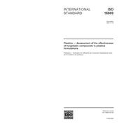 ISO 16869:2001, Plastics - Assessment of the effectiveness of fungistatic compounds in plastics formulations
