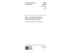 ISO 17233:2002, Leather - Physical and mechanical tests - Determination of cold crack temperature of surface coatings
