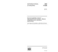 ISO 17240:2004, Fruit and vegetable products - Determination of tin content - Method using flame atomic absorption spectrometry
