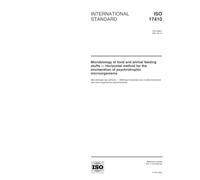 ISO 17410:2001, Microbiology of food and animal feeding stuffs -- Horizontal method for the enumeration of psychrotrophic microorganisms