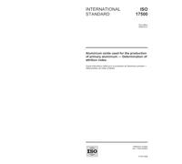 ISO 17500:2006, Aluminium oxide used for the production of primary aluminium - Determination of attrition index