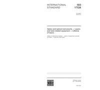 ISO 17526:2003, Optics and optical instruments - Lasers and laser-related equipment - Lifetime of lasers